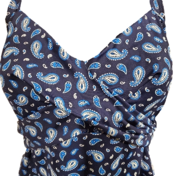 Lands End Swim Top (no bottoms) Paisley Print. Cups built in Size 20W - Picture 2 of 6